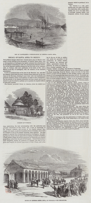Recall of Santa Anna to Mexico (engraving)