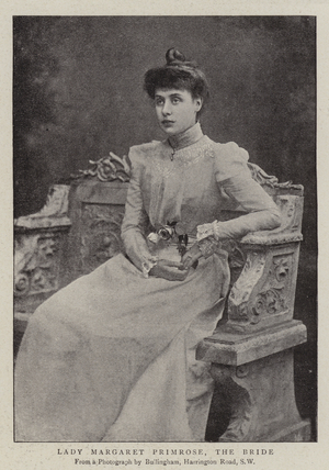 Lady Margaret Primrose, the Bride (b/w photo)
