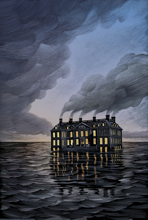 Heartbreak House, 2006 (scratchboard, colourized digitally)