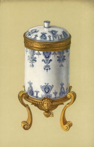 Toilette-pot, St Cloud, with Ormolu Mount (colour litho)