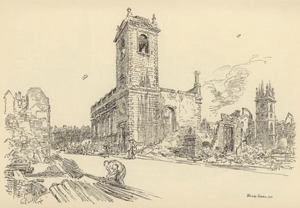 St Nicholas Cole Abbey (litho)