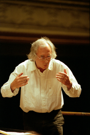 Philippe Herreweghe - Belgian conductor rehearsing with the Orchestre des Champs-Élysées, Paris, 2006.