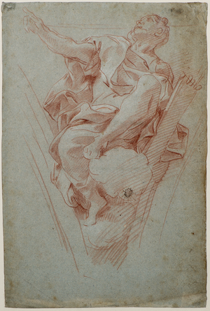 Prophet Balaam, 17th century (red chalk)