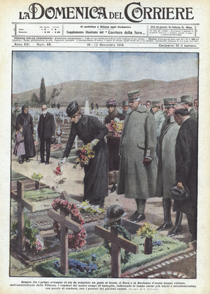 Always among the first, wherever there is a gesture of goodness to be made, the Duke and Duchess of Aosta  (colour litho)
