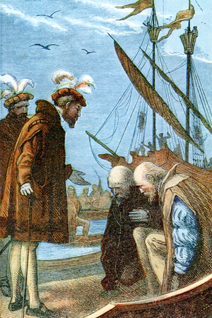 Portugal/ India/ Africa: King Manuel I of Portugal welcomes Vasco da Gama in Lisbon in September 1499 after da Gama had returned from his first voyage to India.