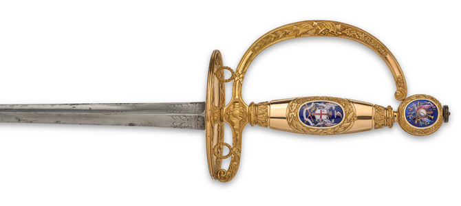 Presentation small-sword, c..1806 (steel, gold & enamel)