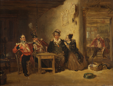 Taking the King's Shilling (oil on canvas)