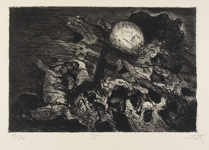Soldatengrab zwischen den Linien (Soldier's Grave between the Lines), plate 1 from Der Krieg (the War), 1924