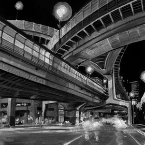 Junction, 2017 (acrylic paint on paper)