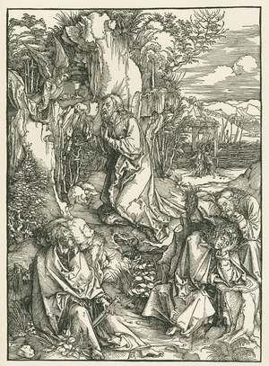 Agony in the Garden - Christ on the Mount of Olives, c.1496-97 (woodcut)