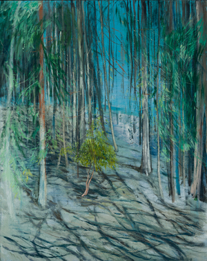 Japanese Tree, 2021, (oil on board)