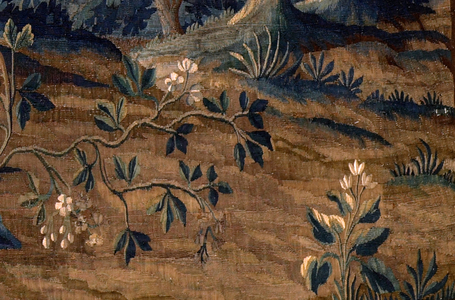 Flemish tapestry. Verdure. End 17th-begin 18th century. Property of the church Sint-Walburgakerk Oudenaarde (Dekenij van de Sint-Walburga). Detail.