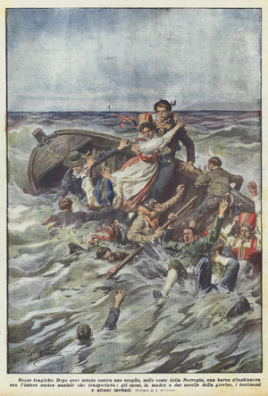 Tragic wedding (colour litho)