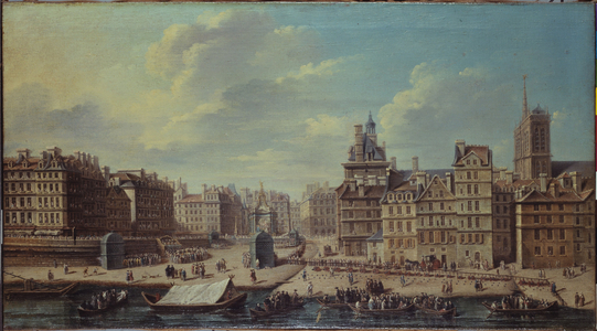 Fête given at the Place de Grève on the occasion of the birth of Princess Marie-Thérèse, daughter of the Dauphin, in July 1746, 1754 (oil on canvas)