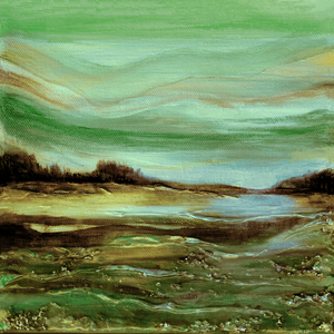 SUNSET GLOW 2 , 2022 (Acrylic Mixed Media)