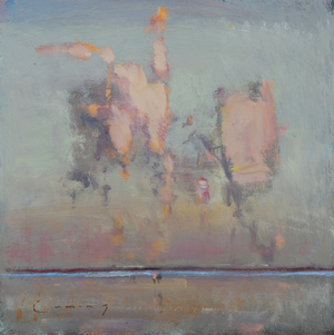 Evening Clouds, Camber, 2020 (oil on board)