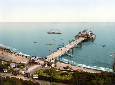 Victoria Pier, Folkestone (hand-coloured photo)