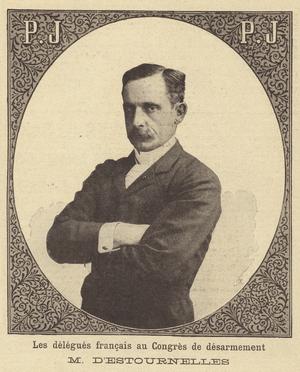 Paul d'Estournelles de Constant, French delegate to the Hague Peace Conference of 1899 (litho)