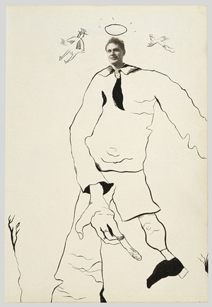 Stephen Spender (Collage), 1940 (ink on paper)