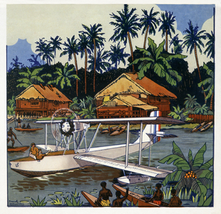 Hydroplane in Madagascar, c.1930 (illustration)