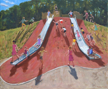 Playground, Marketon Park, Derby, 2015 (oil on canvas)