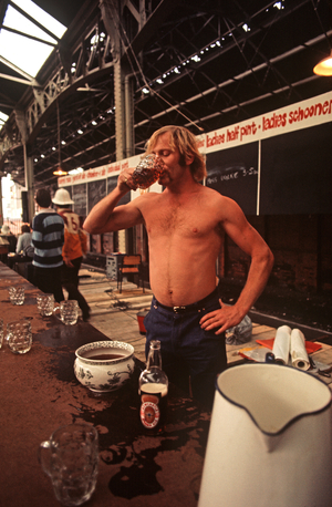 Beer drinker, Marylebone Beer Festival, London, 1972 (photo)