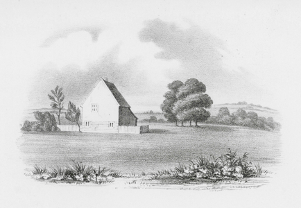 View of the Cottage at Haverstock Hill, the residence of Sir Richard Steele, 1809 (engraving)