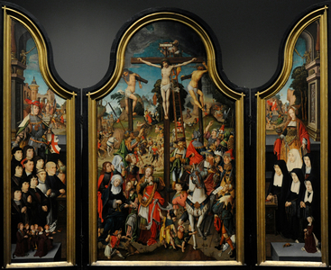 Triptych of the Kievit Family by Master of Delft (active in Netherlands in 1500).