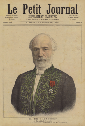 Charles de Freycinet of the Academie Francaise (colour litho)