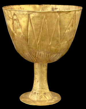Small cup, from Tell Basta (Bubastis) New Kingdom (gold)