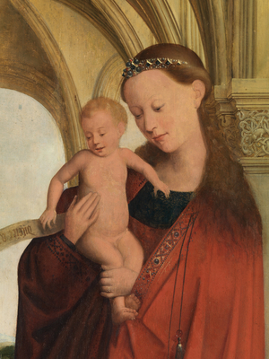 Detail of Madonna with Petrus Wijts (oil on panel)