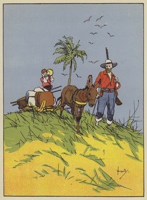 Illustration for Swiss Family Robinson (colour litho)
