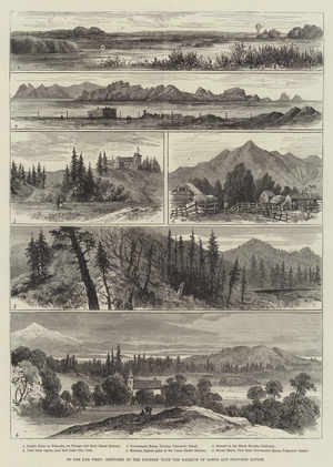 To the Far West, Sketches of the Journey with the Marquis of Lorne and Princess Louise (engraving)