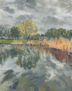 Pond no. 12, 2023 (oil on panel)
