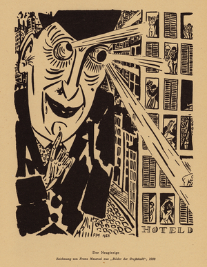 The Curious One (woodcut)