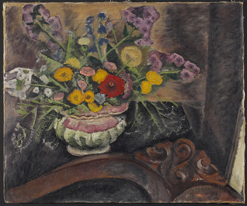 Flower Still Life with Chair, 1934 (oil on canvas)
