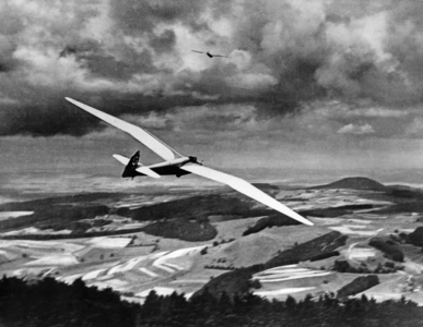 German gliders  (b/w photo)