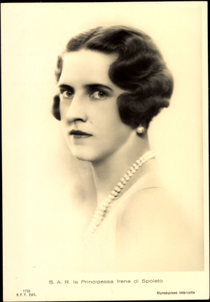 Ak S.A.R. la Principessa Irene di Spoleto, Adel Italy and Greece (b/w photo)