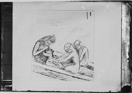 Photographic reproduction of "The Passing of Arthur", 1866 (glass plate negative)