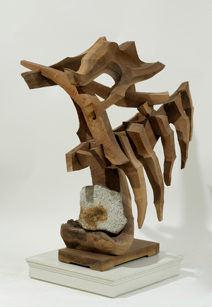 Icicles, 1982 (walnut wood & fieldstone)