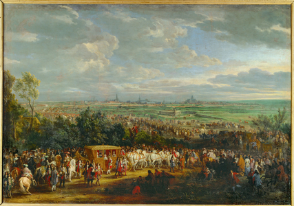 Entry of Louis XIV and Marie Therese of Austria into Arras … (painting on canvas)