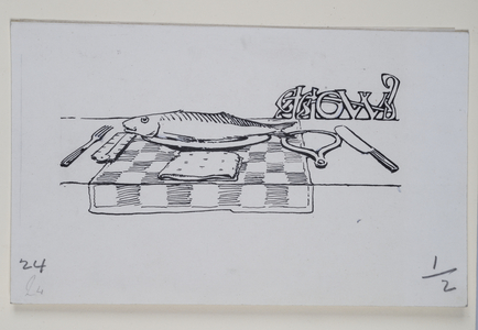 How the Herring became the King of the Sea for 'Manx Fairy Tales', 1924-34 (ink on paper)