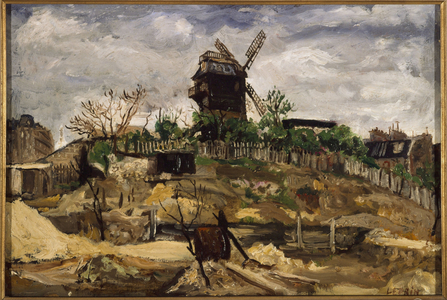 Le moulin de la Galette, vers 1920 (huile)