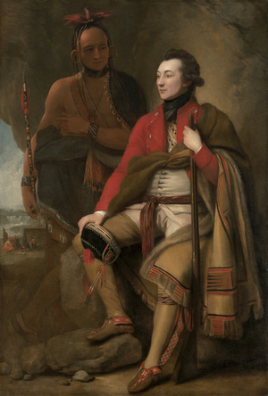 Colonel Guy Johnson and Karonghyontye (Captain David Hill), 1776 (oil on canvas)