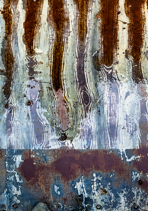 Metal plate with traces of paint and rust, 2015 (photo)