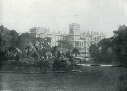 Foreign Office, from St James's Park (b/w photo)