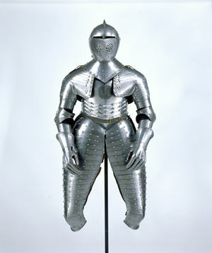 Three-quarter Armour, second quarter 17th century (steel, leather, brass & modern restorations)