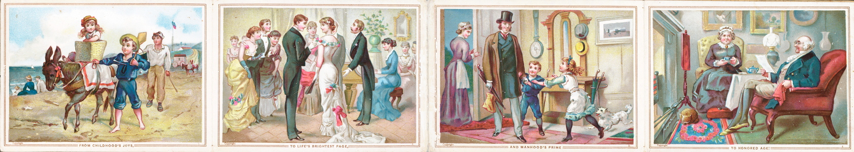 A man's life, childhood, marriage, fatherhood, retirement (chromolitho)