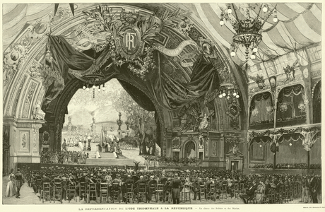 La Representation de L'Ode Triomphale a la Republique, le choeur des Soldats et des Marins (engraving)