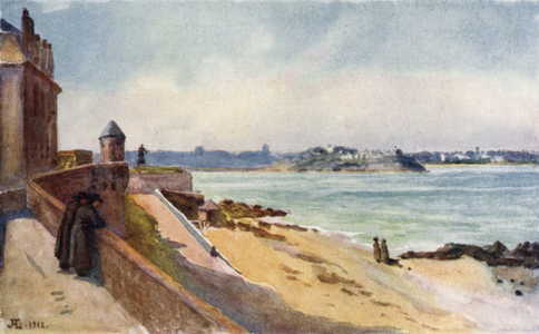 From my Windows, St Malo (colour litho)